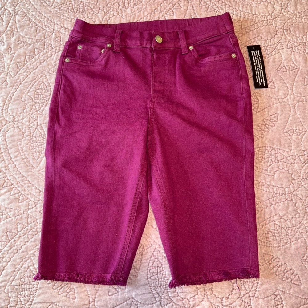 Denim&Co Women's Purple Jean Shorts